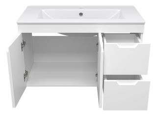 Подвесная тумба под раковину Misty Оптима 90см белый